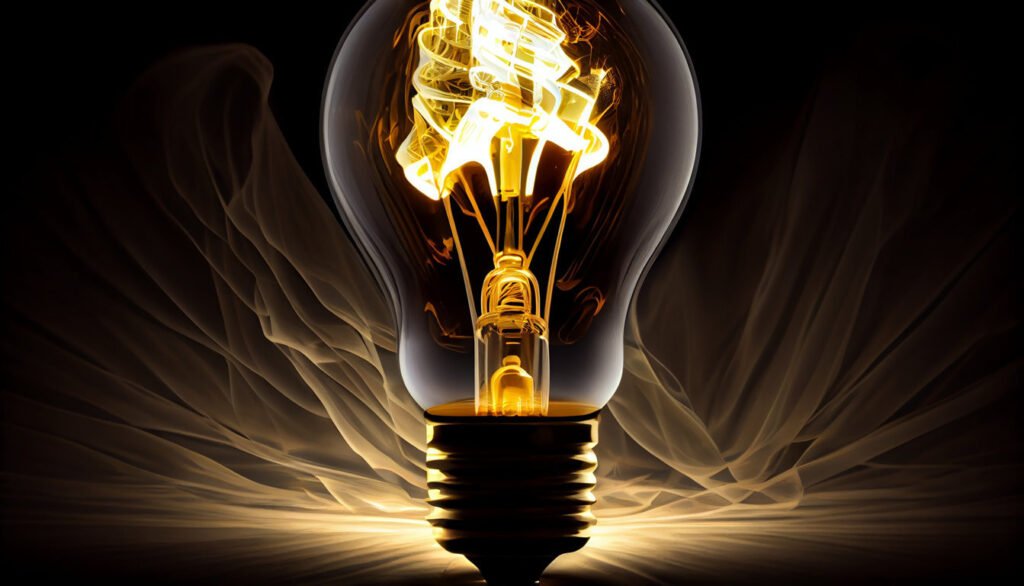 bright ideas glowing light bulb filament generated by ai FILEminimizer تـــــسلا في الفيزياء